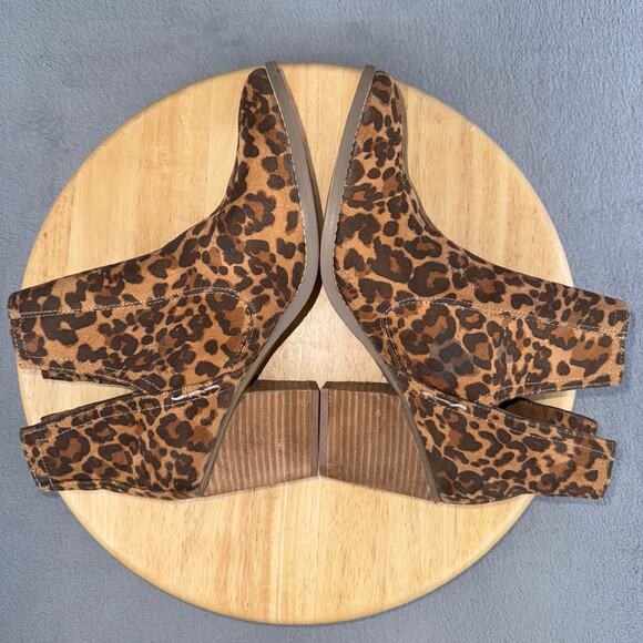 Not Rated Tarim Block Heel Ankle Bootie Animal Print Women’s Size 10 US - Picture 5 of 8